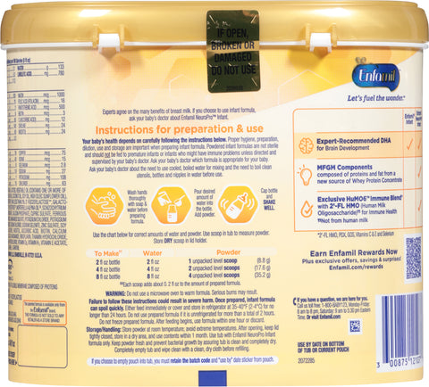 Enfamil NeuroPro 0-12 Months Milk-Based Powder with Iron Infant Formula 20.7 oz