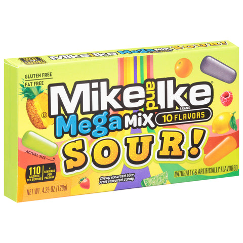 Mike And Ike 10 Flavors Sour Mega Mix  4.25 OZ