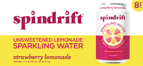 Spindrift Lemonade Unsweetened Strawberry 96 FZ