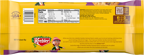 Keebler Sandies Oatmeal Raisin Cookies, Pantry Pack, 9.8oz/277g