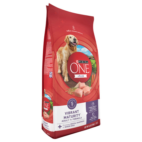 Purina One Vibrant Maturity Adult 7+ Formula Dog Food 4 LB