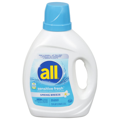 All Sensitive Fresh Spring Breeze Detergent 73 fl oz - 6 Pack