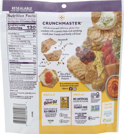 Crunchmaster Gluten Free Multi-Seed Rosemary & Olive Oil Crackers 4 OZ