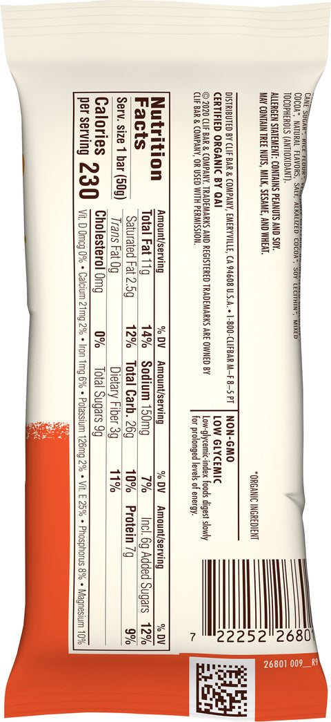 Clif Bar Organic Chocolate Peanut Butter Bar 1.76 OZ