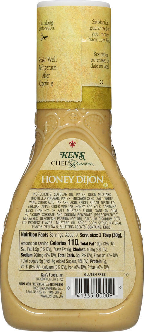 Ken's Steak House Light Options Honey Dijon Dressing 9 FZ