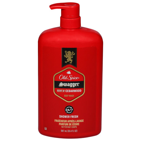 Old Spice Swagger Scent of Cedarwood Body Wash 30 fl oz - 4 Pack
