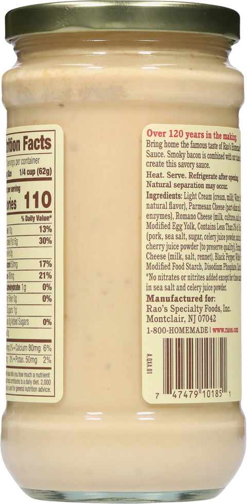 Rao's Bacon Alfredo Sauce  15 OZ