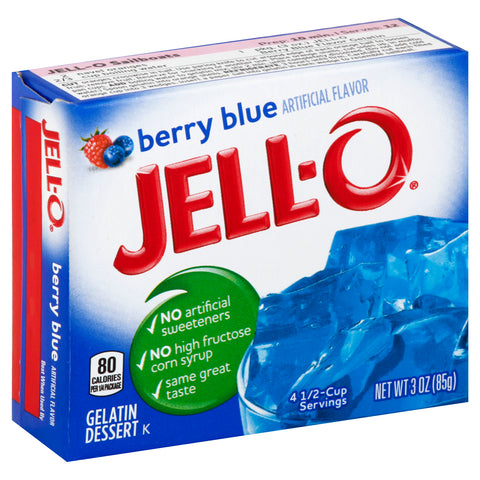 Jell-O Mix Gelatin Berry Blue - 3 OZ 24 Pack