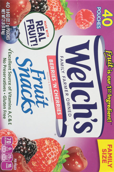 Welch's Berries & Cherries Fruit Snacks 32 OZ