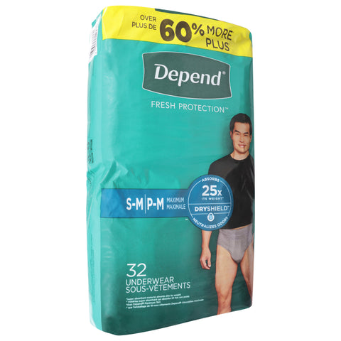 Depend Fresh Protection Maximum Underwear S/M 32 ea