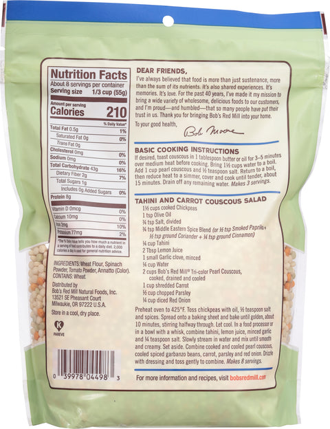 Bob's Red Mill Tri-Color Pearl Couscous 16 OZ
