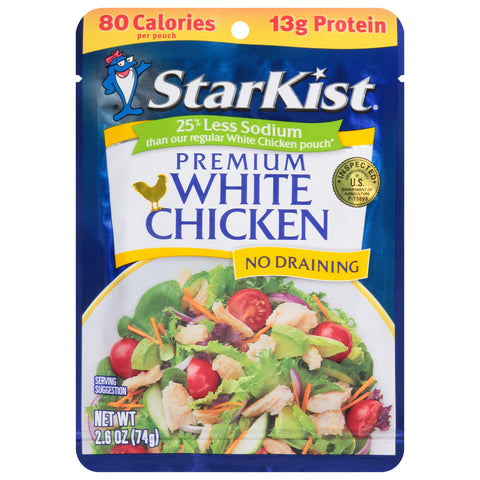 Starkist Premium White Chicken Less Sodium 2.6 OZ