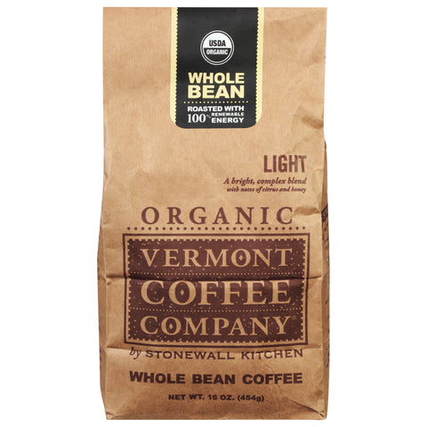 Vermont Coffee Company Organic Light Whole Bean Coffee 16 oz - 5 Pack