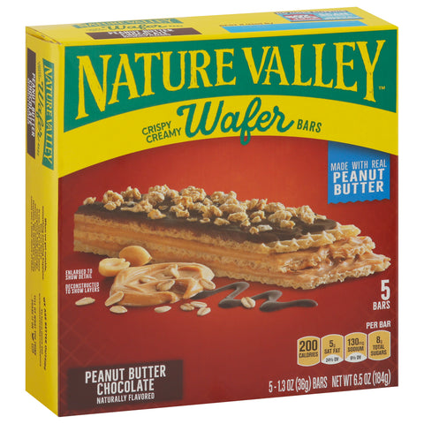 Nature Valley Crispy Creamy Peanut Butter Chocolate Wafer Bars 6.5 OZ