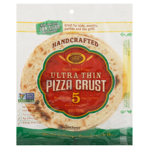 Golden Home Handcrafted Ultra Thin Pizza Crust 8.75 oz - 10 Pack