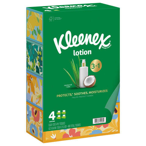 Kleenex Facial Tissues Soothing Lotion 480 CT