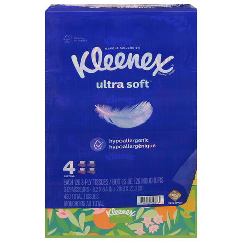 Kleenex Facial Tissues Ultra Soft 480 CT