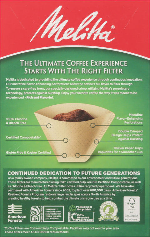 Melitta Filters #4 Brown 100 CT