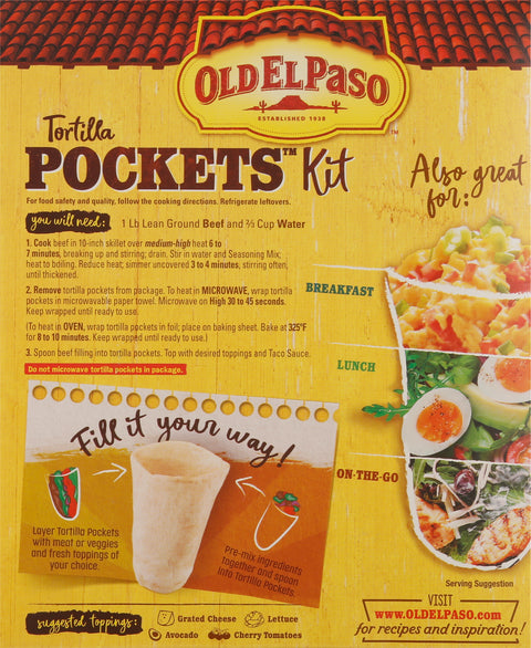 Old El Paso Tortilla Pockets Kit 12.4 OZ