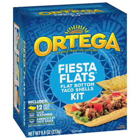 Ortega Fiesta Flats Taco Shells Kit 9.6 OZ