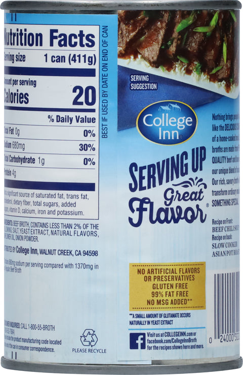 College Inn Broth 50% Less Sodium Beef 14.5 OZ