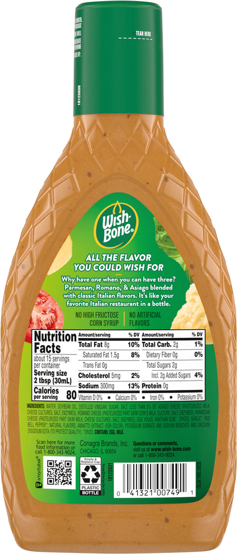 Wish-Bone Italian Three Cheese Dressing 15 FZ