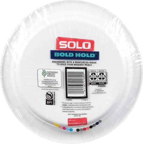 Solo Bold Hold Max Strength Paper Plates 8.5 Inch 64 ea