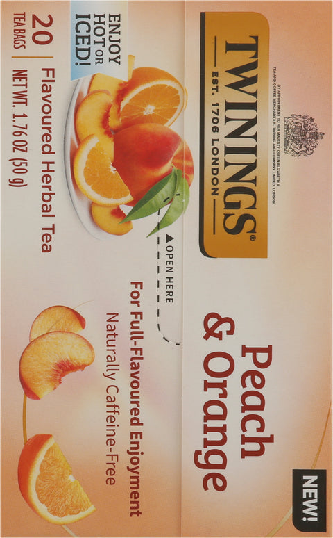 Twinings Peach And Orange Herbal Tea 20 CT