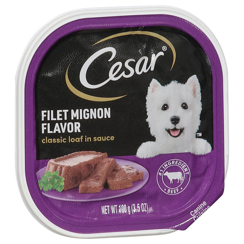 Cesar Dog Food Can Filet Mignon Flavor In Sauce 3.5 OZ