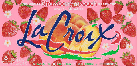 LaCroix Strawberry Peach Sparkling Water 8