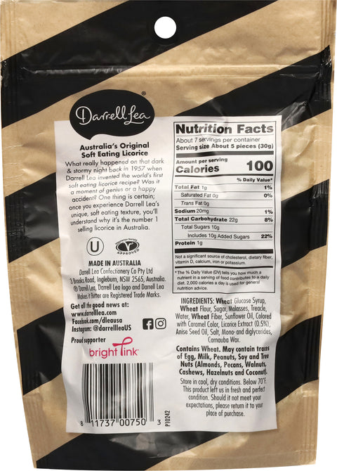 Darrell Lea Soft Eating Original Liquorice 7 OZ