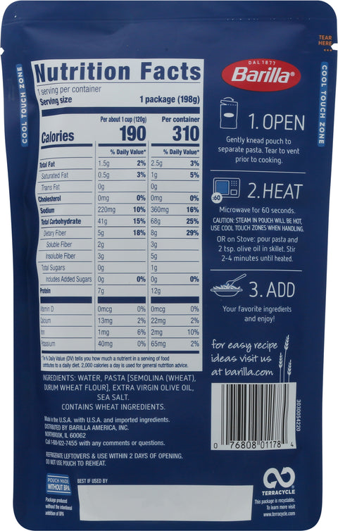 Barilla Ready Pasta Rotini 7 OZ