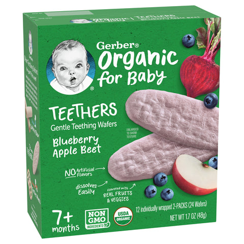 Gerber Blueberry Apple Beet Teethers 1.7 OZ