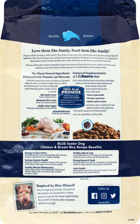 Blue Buffalo Life Protection Senior Chicken and Brown Rice Recipe 15 LB