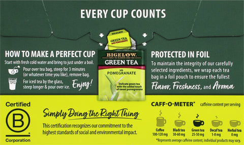 Bigelow Green With Pomegranate Tea 20 CT