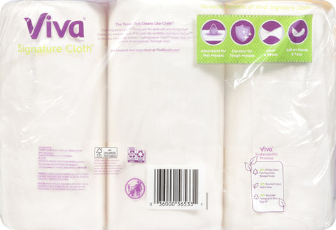 Viva Signature Cloth 1-Ply Choose-A-Sheet Towels Triple Rolls 6 ea