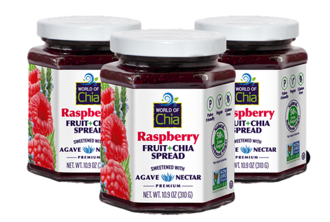 Space Enterprises (World Of Chia) Chia Raspberry Fruit Spread Premium - 10.9 OZ 6 Pack
