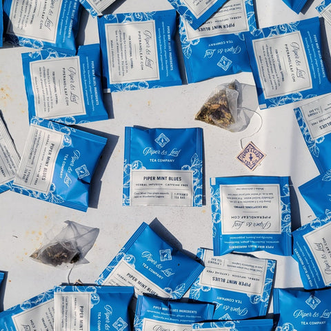 Piper Mint Blues Case of Individually Wrapped Tea Bags- 50ct