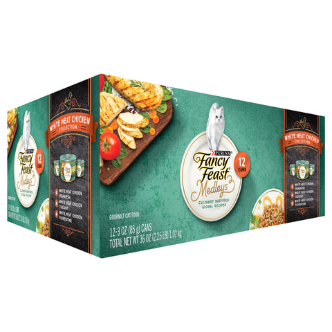 Fancy Feast Medleys White Meat Chicken Collection 36 OZ