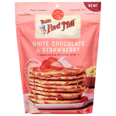 Bob's Red Mill White Chocolate & Strawberry Pancake & Waffle Mix 20 oz