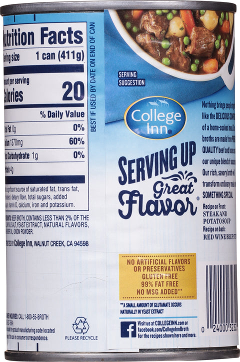 College Inn Broth Beef 14.5 OZ