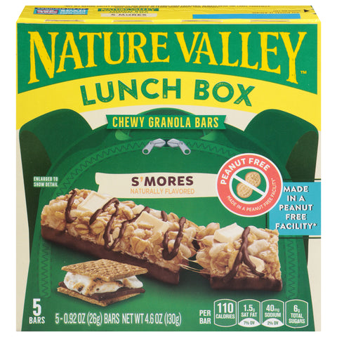 Nature Valley Lunch Box Chewy S'mores Granola Bars 5 - 0.92 oz Bars - 12 Pack