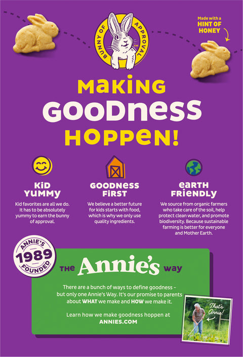 Annie's Homegrown Crackers Bunnies Grahams Honey 7.5 OZ