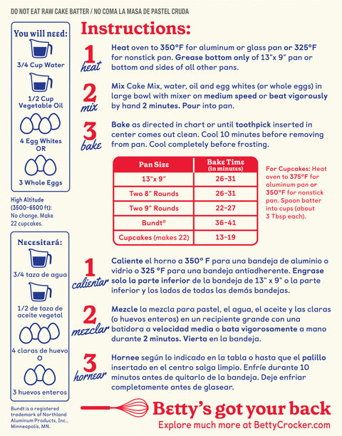Betty Crocker Super Moist White Cake Mix 14.25 OZ