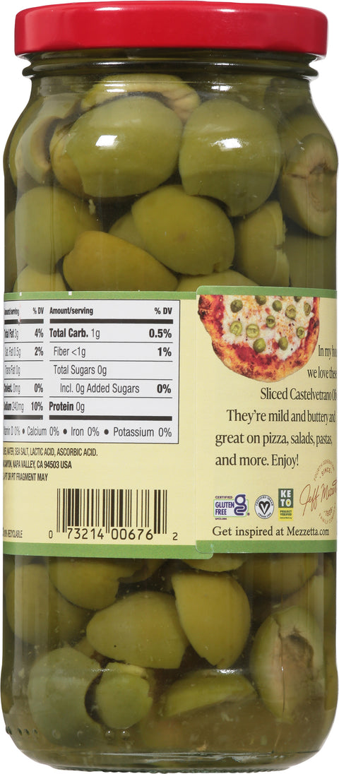 Mezzetta Sliced Castelvetrano Olives 8.25 oz