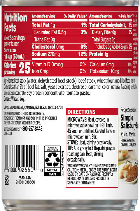 Campbells Beef Gravy 10.5 OZ
