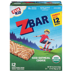 Clif Kid Zbar Organic Iced Oatmeal Cookie Snack Bar - 15.24 OZ 6 Pack