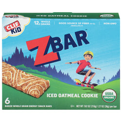 Clif Kid Organic Zbar Iced Oatmeal Cookie Snack Bar - 7.62 OZ 9 Pack