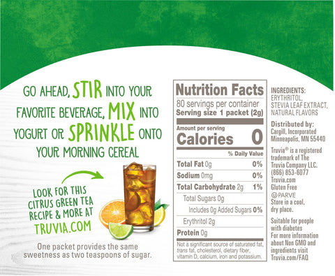 Truvia Naturally Sweet Sweetener Calorie Free 5.64 OZ