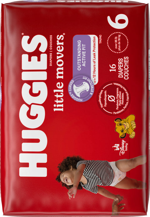 Huggies Little Movers Size 6 Diapers 16 CT